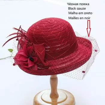 Женская очаровательная сетчатая шляпа от солнца, закрывающая лицо, летняя женская шляпа для вечеринок, свадеб, церкви в Кентукки, дерби, с широкими полями, с защитой от ультрафиолета, пляжная кепка