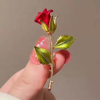 Женская очаровательная винтажная брошь с цветком розы, женская одежда, цветочные аксессуары, броши, булавка, вечерние праздничные украшения Flower