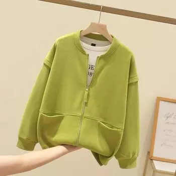 Женская одежда больших размеров, повседневная куртка в полоску, полиэстер, тонкое весенне-осеннее пальто L чёрный