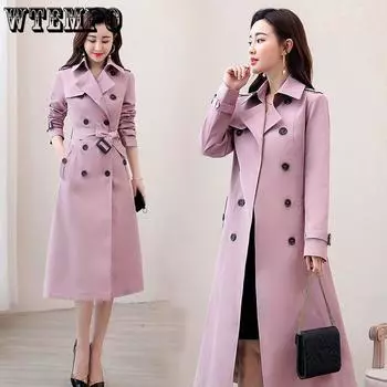 Женская одежда большого размера, теплая ветровка с длинными рукавами, шерстяное пальто большого размера на весну и осень XXL