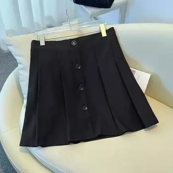 Женская одежда большого размера универсальна. Юбки-плиссе с высокой талией и утягивающие фигуру. Летние новые короткие юбки А-силуэта. 2XL