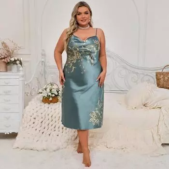 Женская одежда для дома больших размеров, сексуальный халат, повседневная удобная ночная одежда XXXXL