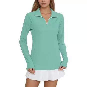Женская одежда для йоги с длинным рукавом, спортивная одежда для бега, быстросохнущая, для фитнеса, защита от солнца M