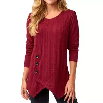 Женская одежда Футболки с длинными рукавами и круглым вырезом Футболки и топы с длинными рукавами S