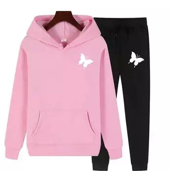 Женская одежда Herren bekleidung Смешной графический комплект из 2 предметов спортивный костюм женский с капюшоном толстовка+брюки пуловер с капюшоном спортивный костюм S