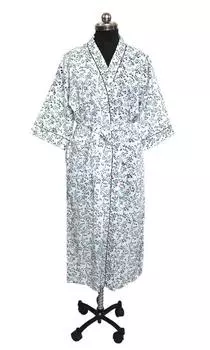 Женская одежда, хлопковый халат-кимоно, пляжный халат, кимоно ручной работы, накидка на бикини One Size разноцветный