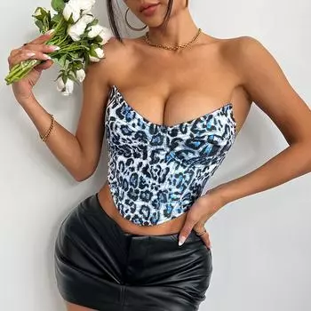 Женская одежда Hottie с глубоким вырезом и ромбовидным стальным кольцом Fishbone Short Lace Vest S жёлтый