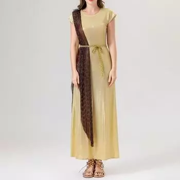 Женская одежда Костюм для выступления на сцене Халат Платье M золотой