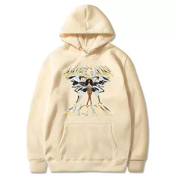 Женская одежда Megan Thee Hoodie Stallion MEGAN Act Ll Deluxe LP Новый дизайн Толстовки Осень Зима Мягкие пуловеры Sudaderas XS чёрный
