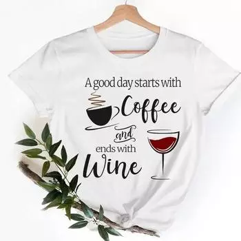 Женская одежда, милые футболки с изображением кофе и любви, женские модные повседневные женские футболки, одежда с короткими рукавами и рисунком, футболка с рисунком XL белый