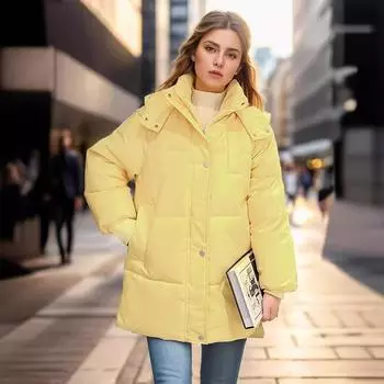 Женская одежда на хлопковой подкладке, универсальная модная одежда в корейском стиле, новые утолщенные и популярные зимние куртки для мужчин с капюшоном на хлопковой подкладке S