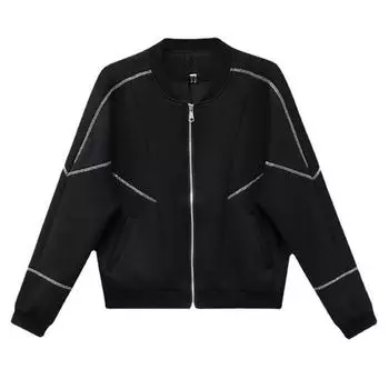 Женская одежда очень большого размера 200 кг Fat Mm Frying Street Jacket весна и осень Новый топ для похудения 300 осень 2XL