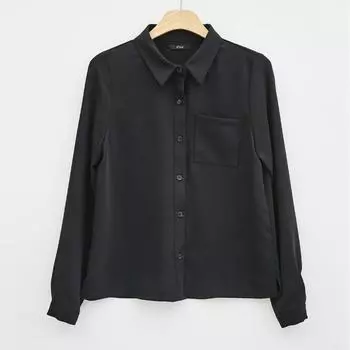 Женская одежда, однотонная повседневная свободная рубашка большого размера с длинным рукавом S белый