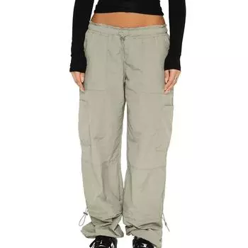 Женская одежда, однотонные брюки-карго, модные свободные ремни, несколько сумок, прямая эластичная рабочая одежда, повседневные брюки S белый