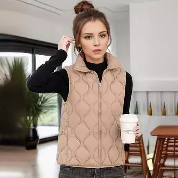 Женская одежда осень и зима новая водолазка свободная простая темперамент пригородный карман украшение кардиган жилет M белый