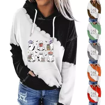 Женская одежда, осенне-зимний Хэллоуин, круглый вырез, длинный рукав, большой свободный плюшевый утолщенный свитер, топ XXXL зелёный