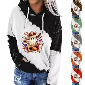 Женская одежда, осенне-зимний Хэллоуин, круглый вырез, длинный рукав, большой свободный плюшевый утолщенный свитер, топ XXL зелёный