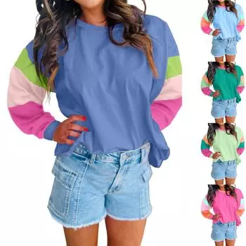 Женская одежда, осенне-зимний Хэллоуин, круглый вырез, длинный рукав, большой свободный плюшевый утолщенный свитер, топ S