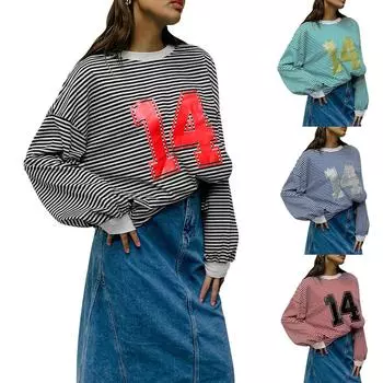 Женская одежда, осенне-зимний Хэллоуин, круглый вырез, длинный рукав, большой свободный плюшевый утолщенный свитер, топ M зелёный