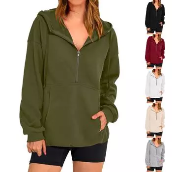 Женская одежда, осенне-зимний свитер с круглым вырезом и длинными рукавами, большой свободный плюшевый утолщенный свитер, топ L армия зеленый