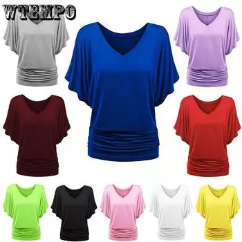 Женская одежда оверсайз, свободная футболка с рукавом «летучая мышь» и короткими рукавами, топы, минималистичная и атмосферная одежда S чёрный