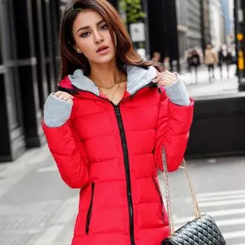 Женская одежда с хлопковой подкладкой, средние и длинные пуховые изделия с хлопковой подкладкой, перчатки, куртки с капюшоном больших размеров с хлопковой подкладкой, а также зимние изделия прямых продаж. L жёлтый