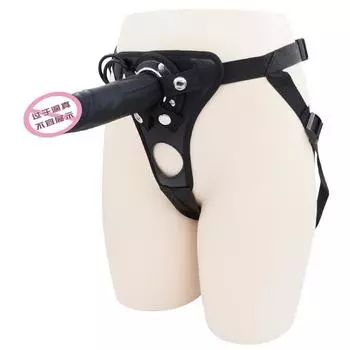 Женская одежда, штаны для пениса, сексуальное нижнее белье, Lala Les, носимый дилдо, женские секс-товары Black+Black13cm