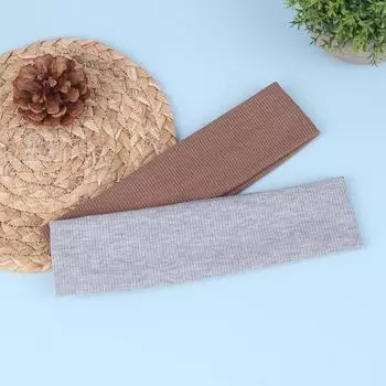 Женская однотонная эластичная повязка на голову, мягкая спортивная повязка для йоги, широкая повязка на голову для макияжа, простые аксессуары для волос чёрный