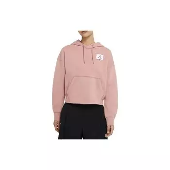 Женская однотонная флисовая толстовка Jordan с капюшоном Desert-Berry-Red CV7738-614 XXL