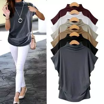 Женская однотонная футболка больших размеров с короткими рукавами «летучая мышь» и боковыми складками, водолазка, топ XXXXL вино красного