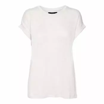 Женская однотонная футболка с круглым вырезом и короткими рукавами VERO MODA XS бледно-синий