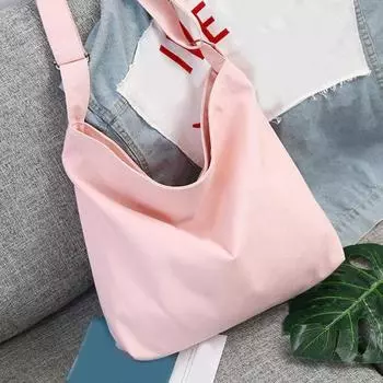 Женская однотонная холщовая сумка через плечо с регулируемым ремнем, сумка для хранения белый