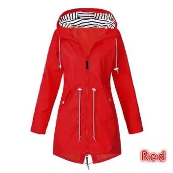 Женская однотонная куртка от дождя на открытом воздухе, водонепроницаемое ветрозащитное свободное пальто с капюшоном, верхняя одежда больших размеров S жёлтый