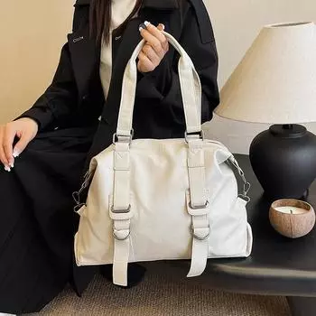 Женская однотонная мягкая сумка через плечо из искусственной кожи с внутренним карманом на молнии, повседневные сумки большой емкости, высокое качество, мода