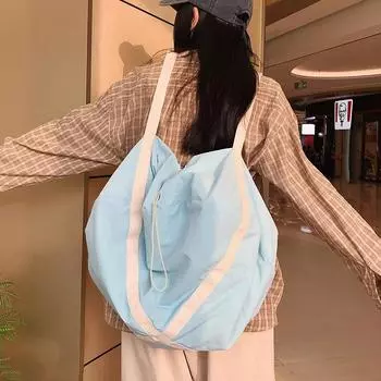 Женская однотонная нейлоновая сумка через плечо с застежкой-молнией, высококачественный внутренний карман, лаконичные милые сумки