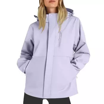 Женская однотонная полосатая дождевик на открытом воздухе плюс водонепроницаемый плащ с капюшоном ветрозащитный M