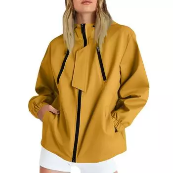 Женская однотонная полосатая дождевик на открытом воздухе плюс водонепроницаемый плащ с капюшоном ветрозащитный L