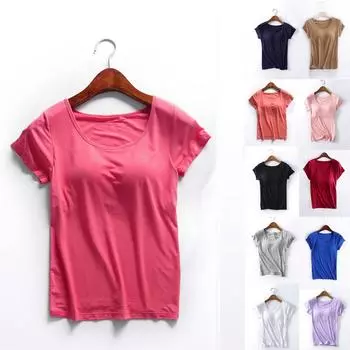 Женская однотонная рубашка на грудь с чашечкой и йогой, женская майка, нижнее белье L имбирный