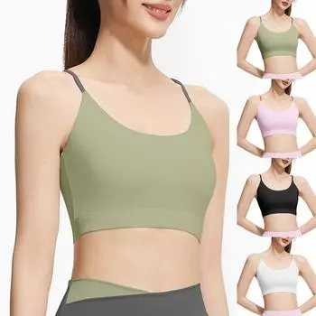 Женская однотонная рубашка с чашкой для йоги, спортивное нижнее белье, жилет XXXL белый