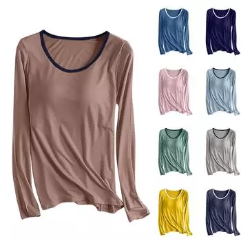 Женская однотонная рубашка с нагрудником и одной чашкой для йоги, женское нижнее белье, верх L синий