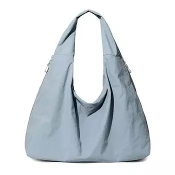 Женская однотонная сумка через плечо большой вместимости, студенческая легкая сумка-кроссбоди, нейлоновая сумка, сумка через плечо синий