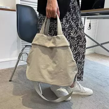 Женская однотонная сумка-ведро на молнии для отдыха из холста, ручная большая сумка через плечо с регулируемым ремешком One Size жёлтый