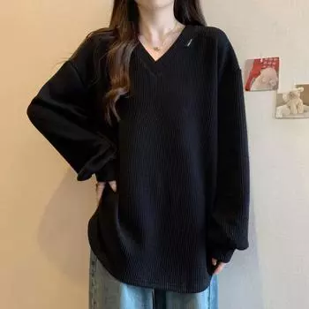 Женская однотонная свободная рубашка с длинными рукавами на весну и осень 2XL белый