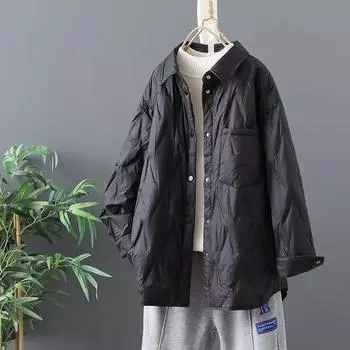 Женская однотонная теплая куртка свободного кроя на осень и зиму, весенняя однобортная простая куртка с длинными рукавами 4XL белый