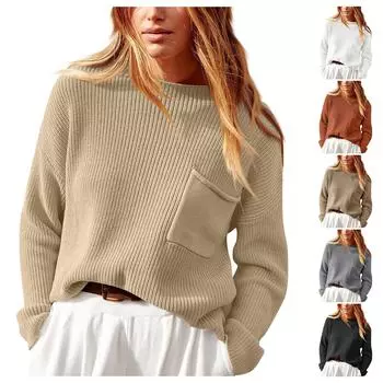 Женская однотонная толстовка с длинным рукавом и круглым вырезом, повседневная, удобная, свободная, легкая, женская толстовка для тренировок M хаки