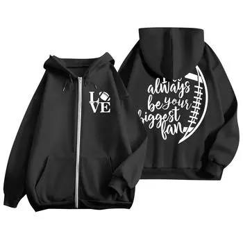 Женская однотонная толстовка с длинным рукавом на молнии, повседневная, удобная, свободная, легкая женская толстовка L чёрный