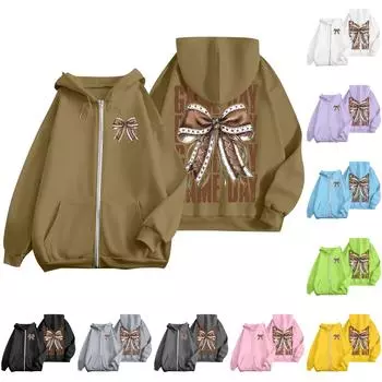 Женская однотонная толстовка с длинным рукавом на молнии, повседневная, удобная, свободная, легкая женская толстовка XXXL