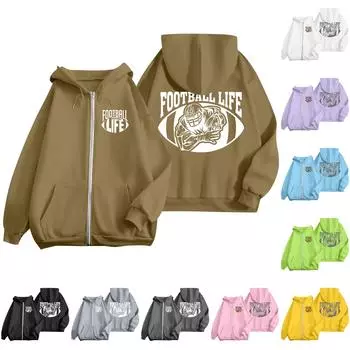 Женская однотонная толстовка с длинным рукавом на молнии, повседневная, удобная, свободная, легкая женская толстовка L чёрный