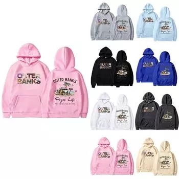 Женская однотонная толстовка с капюшоном и длинным рукавом с принтом L бежевый