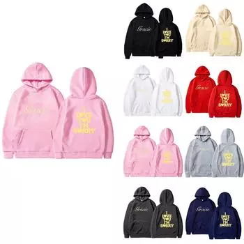 Женская однотонная толстовка с капюшоном и длинным рукавом с принтом L бежевый